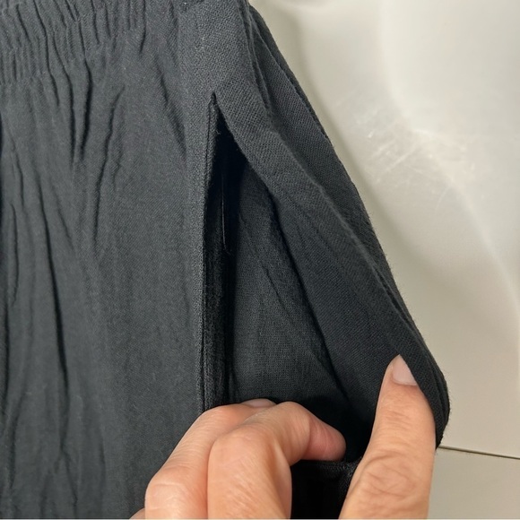 Susan Graver Women’s Black Lightweight Pull On Pants Size 1X Pockets - Picture 3 of 3